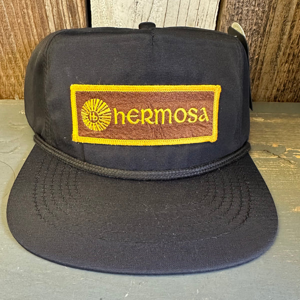 Hermosa Beach AS REAL AS THE STREETS - 5 Panel Nylon Hat -Black