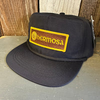 Hermosa Beach AS REAL AS THE STREETS - 5 Panel Nylon Hat -Black