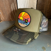 Hermosa Beach OBLIGATORY SUNSET Trucker Hat - Camouflage/Olive