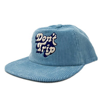 DON'T TRIP FAT CORDUROY SNAPBACK HAT - Blue