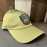 GIVE A HOOT DON'T POLLUTE 6 Panel Low Profile Dad Hat - Desert Green by Brist