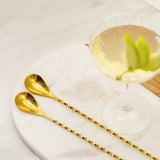 Bar Spoons (Spiral Handle, Set of 2) Gold