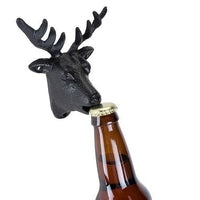 GET BUCK WILD :: Cast Iron Wall Mounted Deer Bottle Opener