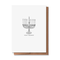 Happy Hanukkah Menorah Card