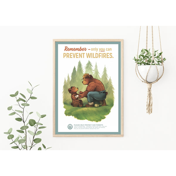 Prevent Wildfires - 12x16 Poster