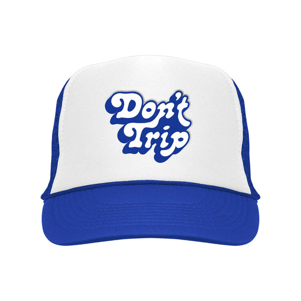 LA Don't Trip 2024 Trucker Hat - White/Royal