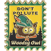 Woodsy Owl Postage Stamp Pin