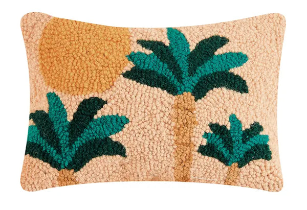 Sunset Palm Trees Hook Pillow 🌴 Hook Pillow