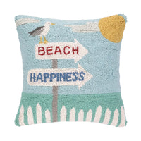 Beach Happiness Seagull ❤️ Hook Pillow