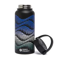 PARKS PROJECT ACADIA MIDNIGHT WAVES 32OZ. INSULATED WATER BOTTLE