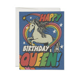 Happy Birthday Queen! :: Unicorn Greeting Card