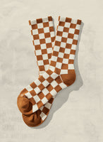 Checkerboard Crew Socks