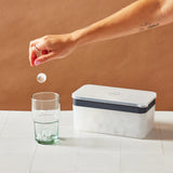 Ice Ball Box - Reusable Silicone Ice Tray & Ice Storage- Charcoal