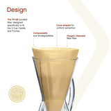CHEMEX® ☕️  BONDED FILTERS UNFOLDED HALF MOON (Natural)