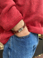 Cool Embossed Clasp Bracelet: Men