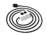 Extō AC/DC Black & White - A Modern Dual-Tamper-Resistant Outlet, 15-AMP Extension Cord