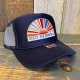 Hermosa Beach MUY HERMOSA High Crown Trucker Hat - Navy