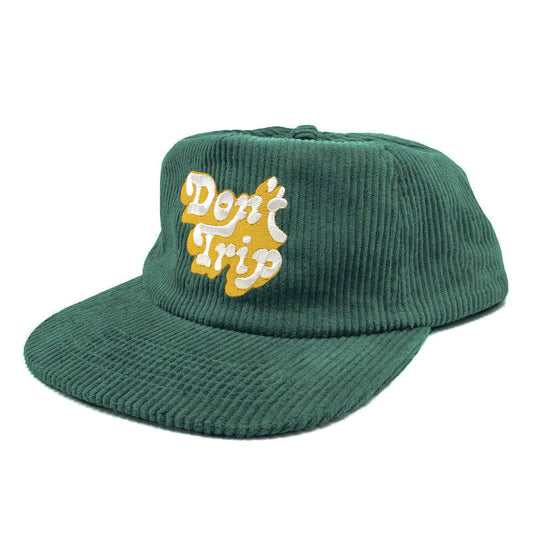 DON'T TRIP FAT CORDUROY SNAPBACK HAT - Emerald