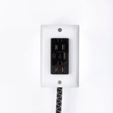 Extō AC/DC Black & White - A Modern Dual-Tamper-Resistant Outlet, 15-AMP Extension Cord