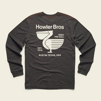 Pelican Postage Longsleeve T-Shirt :: Antique Black