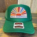 Hermosa Beach MUY HERMOSA High Crown Trucker Hat - Kelly Green