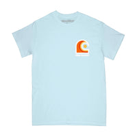 RETRO WAVE SS TEE - Light Blue