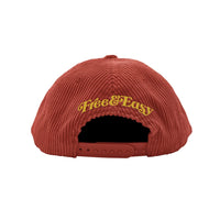 F&E X BOB MARLEY ONE LOVE FAT CORDUROY SNAPBACK HAT - Brick