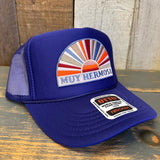 Hermosa Beach MUY HERMOSA High Crown Trucker Hat - Purple