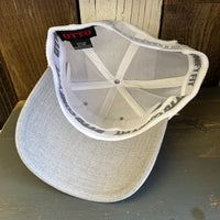 Hermosa Beach LIFEGUARD TOWER "OTTO COMFY FIT" 6 Panel Low Profile Mesh Baseball Cap - Heather Grey/White