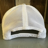 Hermosa Beach SURFING GRIZZLY BEAR "OTTO COMFY FIT" 6 Panel Low Profile Mesh Baseball Cap - Heather Grey/White