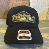 Hermosa Beach ARE YOU ESTABLISHED? "OTTO FLEX" 6 Panel Low Profile Baseball Cap- Black