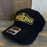 Hermosa Beach ARE YOU ESTABLISHED? "OTTO FLEX" 6 Panel Low Profile Baseball Cap- Black