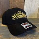 Hermosa Beach ARE YOU ESTABLISHED? "OTTO FLEX" 6 Panel Low Profile Baseball Cap- Black