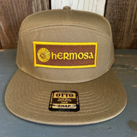 Hermosa Beach AS REAL AS THE STREETS 7 Panel Snapback Hat - Coyote Brown