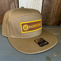 Hermosa Beach AS REAL AS THE STREETS 7 Panel Snapback Hat - Coyote Brown