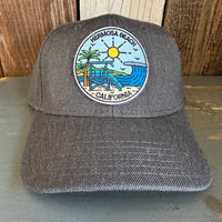 Hermosa Beach SHOREFRONT Premium 6-Panel Low Profile Snapback Hat - Heathered Black