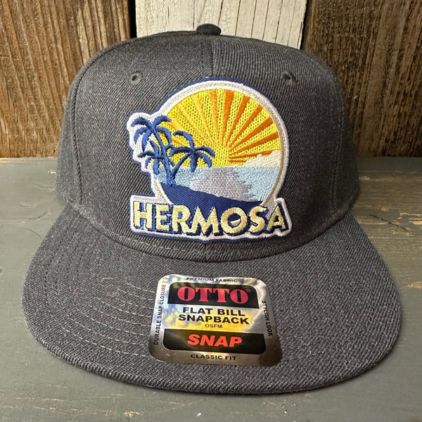 Hermosa Beach FIESTA 6-Panel Mid Profile Snapback Hat - Heather Black