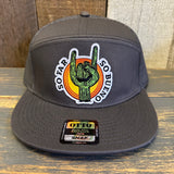 SO FAR :: SO BUENO 7 Panel Mid Profile Trucker Snapback Hat - Charcoal Grey