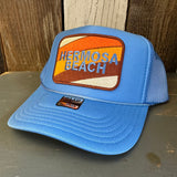 Hermosa Beach GOLF CARTS & YOGA PANTS High Crown Trucker Hat - Col. Blue