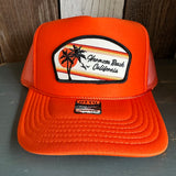 Hermosa Beach RETRO SUNSET Trucker Hat - Neon Orange