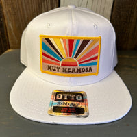 Hermosa Beach MUY HERMOSA 6 Panel Mid Profile Snapback Hat - White