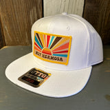 Hermosa Beach MUY HERMOSA 6 Panel Mid Profile Snapback Hat - White