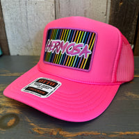 Hermosa Beach HERMOSA'84 Trucker Hat - Neon Pink