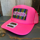 Hermosa Beach HERMOSA'84 Trucker Hat - Neon Pink