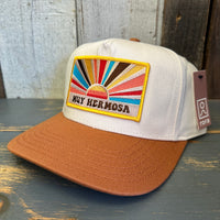 Hermosa Beach MUY HERMOSA 5 Panel Mid Profile Cap - Rust Brown/Natural