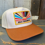 Hermosa Beach MUY HERMOSA 5 Panel Mid Profile Cap - Rust Brown/Natural