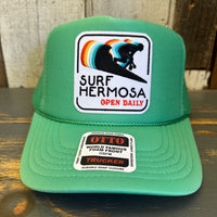 SURF HERMOSA :: OPEN DAILY High Crown Trucker Hat - Cactus Green