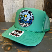 Hermosa Beach SHOREFRONT High Crown Trucker Hat - Cactus Green