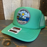 Hermosa Beach SHOREFRONT High Crown Trucker Hat - Cactus Green