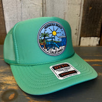 Hermosa Beach SHOREFRONT High Crown Trucker Hat - Cactus Green